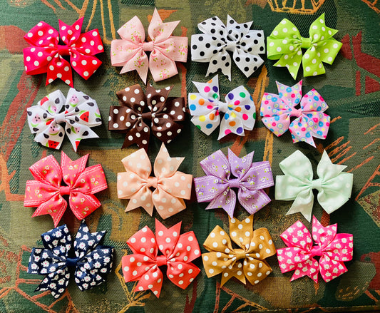 Kids Hair Bows Clips Set of 16 #2