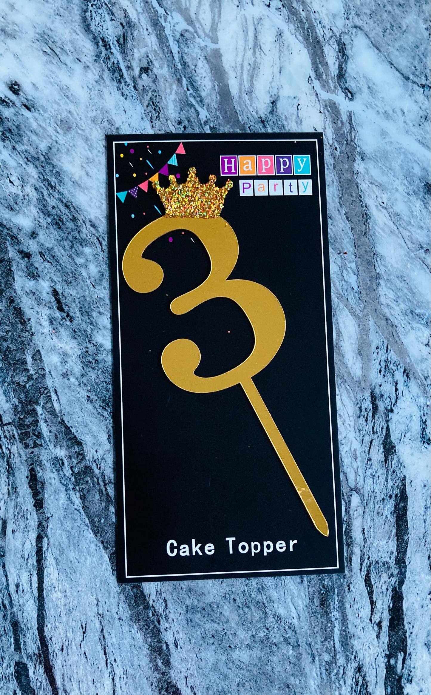 Number Cake Topper 3 (Clearance)