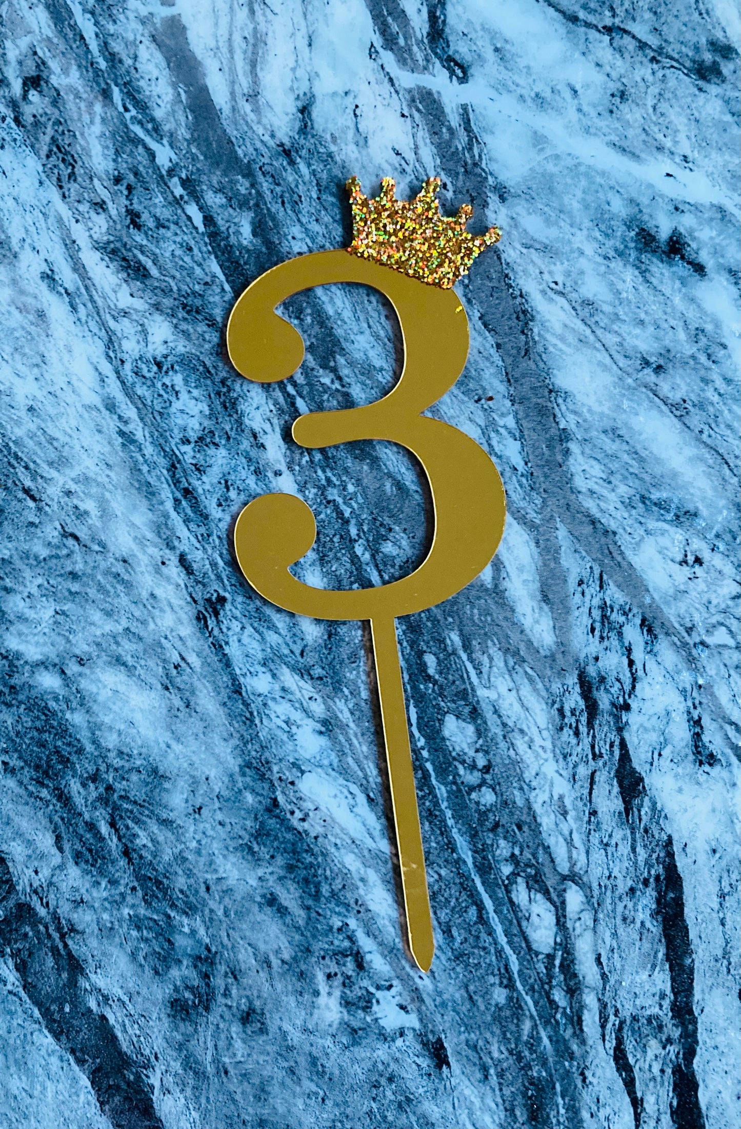Number Cake Topper 3 (Clearance)