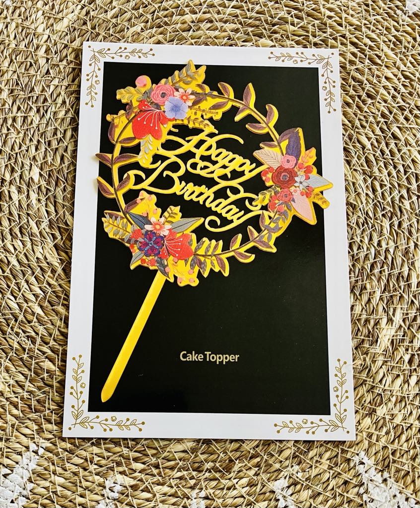 Birthday Cake Topper ^4 (Clearance)