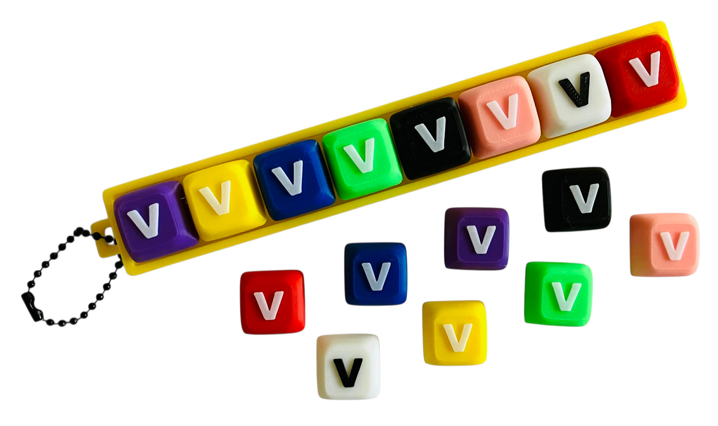 Letter "V" for Clicker Keychain