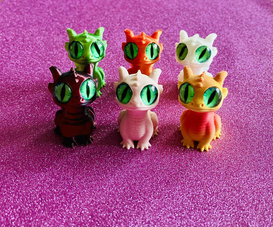 3D Printed Mini Dragons Pack of 6