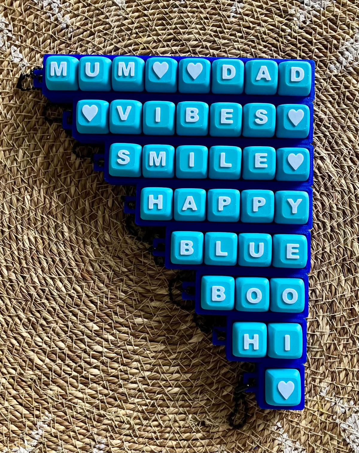 Dark Blue Base and Light Blue Letters Combination (Please Write Your Name And/Or Heart in Space Provided Below)