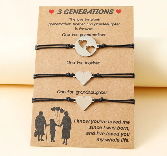 3 Generations Bracelets Set