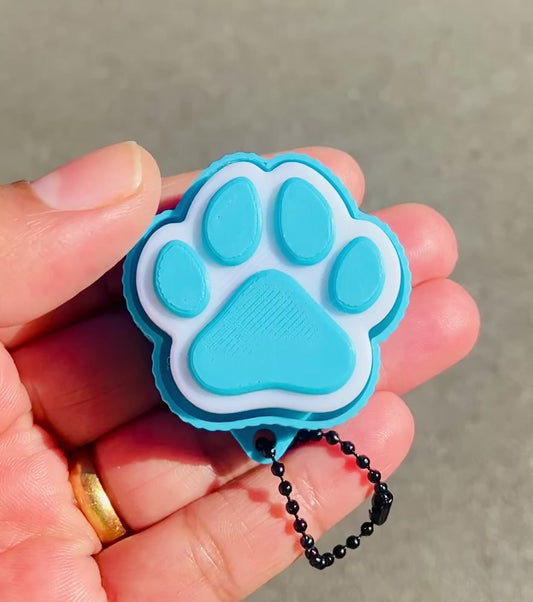Sky Blue Paw Clicker Keychain/Bagchain #14
