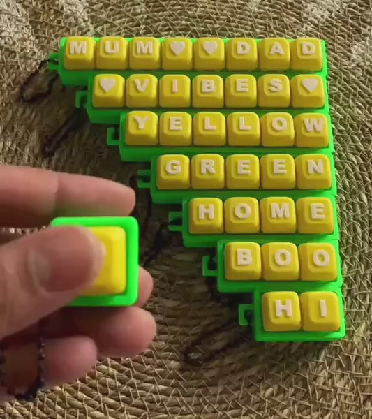 Green Base and Yellow Letters Combination (Please Write Your Name And/Or Heart in Space Provided Below)