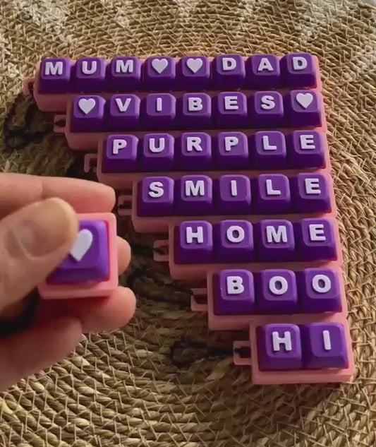 Pink Base and Purple Letters Combination (Please Write Your Name And/Or Heart in Space Provided Below)