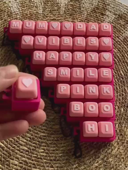 Hot Pink Base and Light Pink Letters Combination (Please Write Your Name And/Or Heart in Space Provided Below)