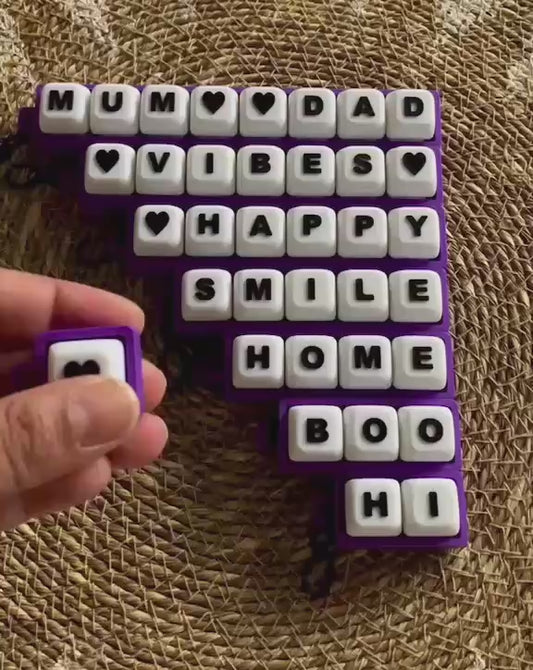 Purple Base and White Letters Combination (Please Write Your Name And/Or Heart in Space Provided Below)