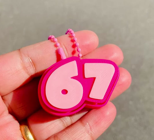 Keychain/Bagchain #16 (Hot Pink/Light Pink 67 Clicker)
