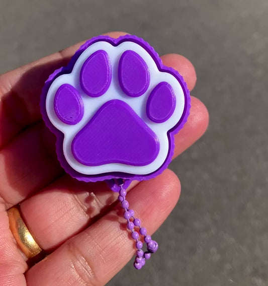 Purple Paw Clicker Keychain/Bagchain #13