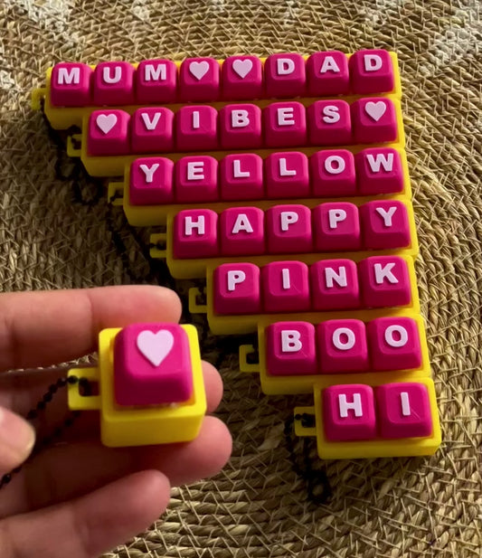 Yellow Base and Hot Pink Letters Combination (Please Write Your Name And/Or Heart In Space Provided Below)