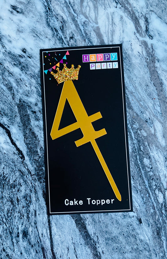 Number Cake Topper #4 (Sale)