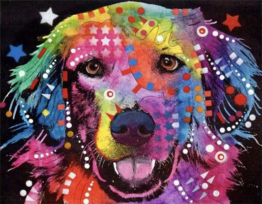 Dog Diamond Art/Painting Kit 30*40 cm (Full Drill) Quality Poured Glue Canvas (Sale)
